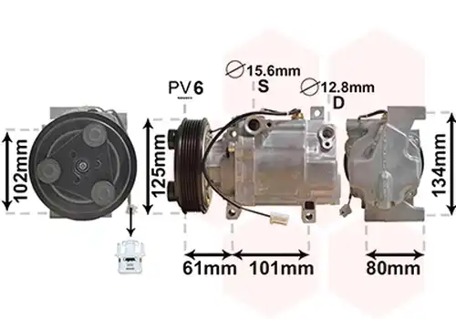 компресор за климатик VAN WEZEL 2700K207