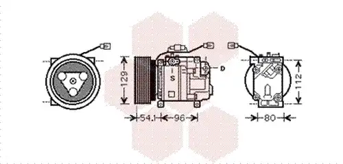 компресор за климатик VAN WEZEL 2700K233