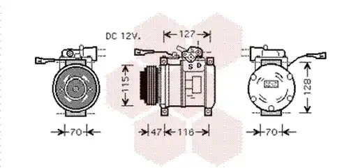компресор за климатик VAN WEZEL 2800K076