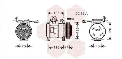 компресор за климатик VAN WEZEL 2800K077