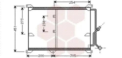 кондензатор, климатизация VAN WEZEL 30005197