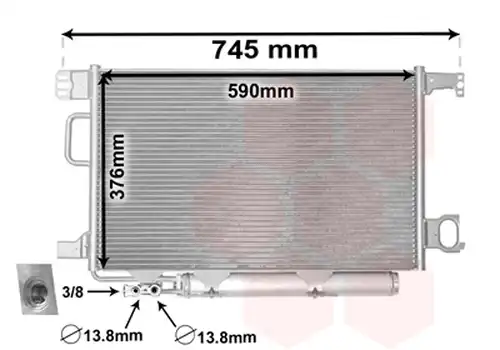 кондензатор, климатизация VAN WEZEL 30005435