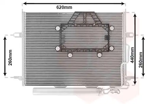 кондензатор, климатизация VAN WEZEL 30005562