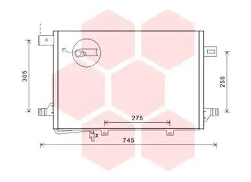 кондензатор, климатизация VAN WEZEL 30005572