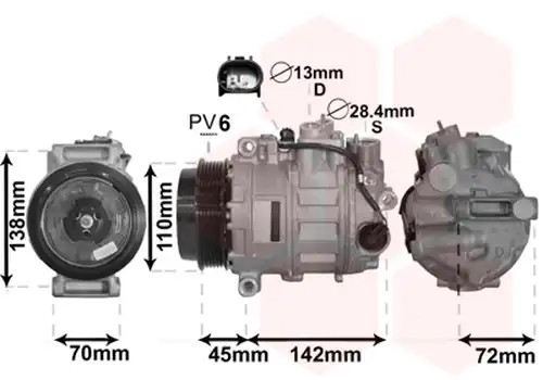 компресор за климатик VAN WEZEL 3000K586