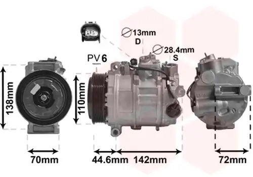 компресор за климатик VAN WEZEL 3000K611