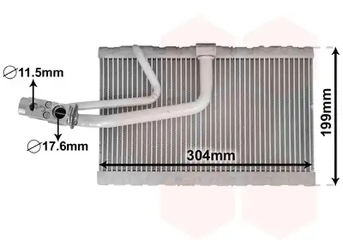 изпарител, климатична система VAN WEZEL 3000V641
