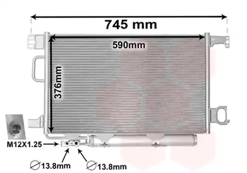 кондензатор, климатизация VAN WEZEL 30015360