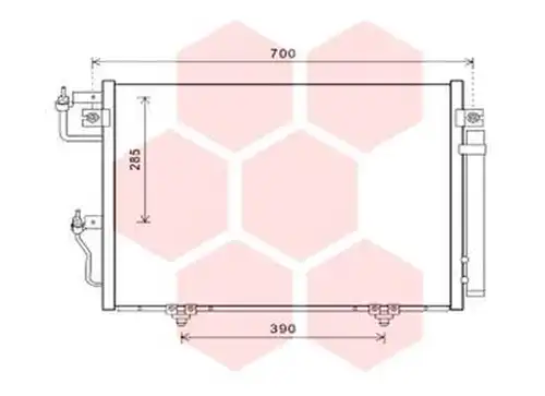 кондензатор, климатизация VAN WEZEL 32005231