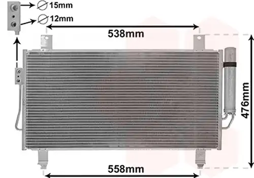 кондензатор, климатизация VAN WEZEL 32005252