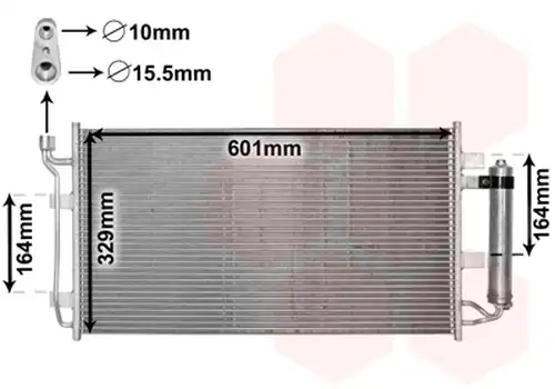 кондензатор, климатизация VAN WEZEL 33005387