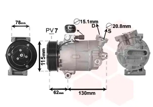 компресор за климатик VAN WEZEL 3300K386