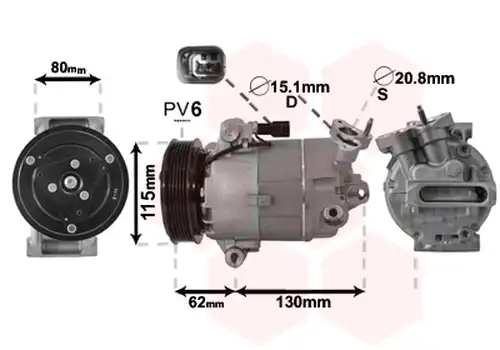 компресор за климатик VAN WEZEL 3300K390
