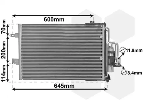 Кондензатор, климатик VAN WEZEL 37005385