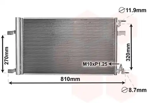 Кондензатор, климатик VAN WEZEL 37005499