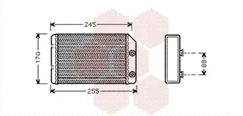 Топлообменник, отопление на вътрешното пространство VAN WEZEL 37006315