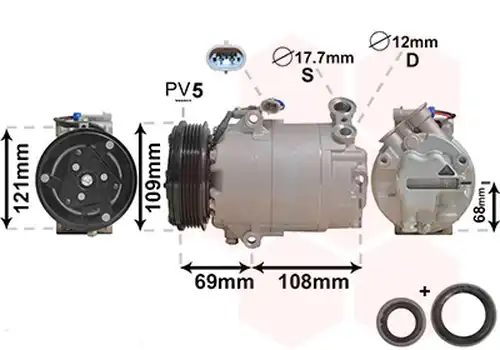 Компресор, климатик VAN WEZEL 3700K317