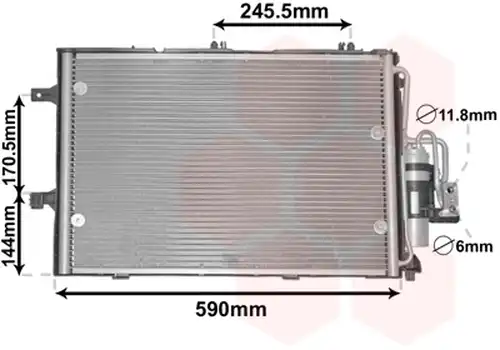 Кондензатор, климатик VAN WEZEL 37015307