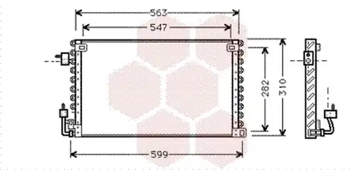 кондензатор, климатизация VAN WEZEL 40005180