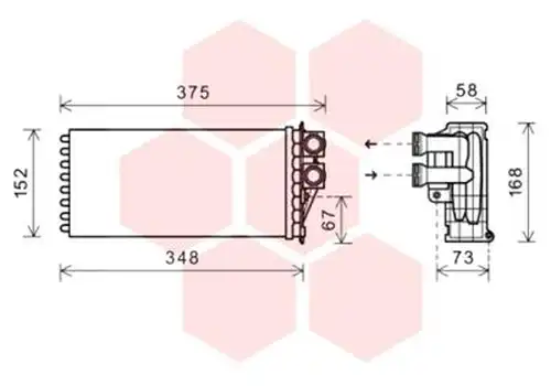 топлообменник, отопление на вътрешното пространство VAN WEZEL 40006359
