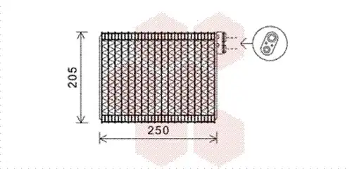 изпарител, климатична система VAN WEZEL 4000V352