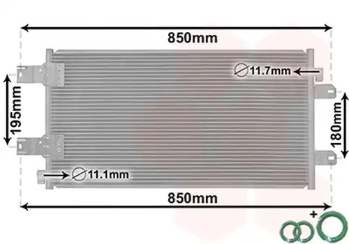 кондензатор, климатизация VAN WEZEL 43005443