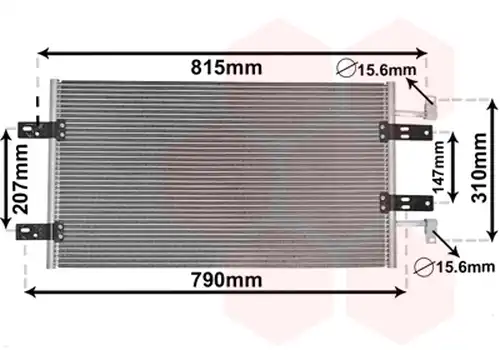 кондензатор, климатизация VAN WEZEL 43005451
