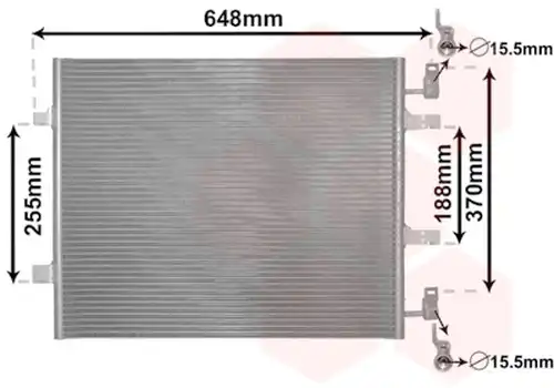 кондензатор, климатизация VAN WEZEL 43005459