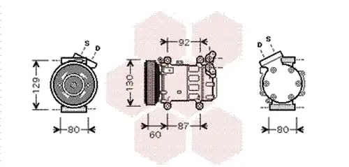 компресор за климатик VAN WEZEL 4300K080
