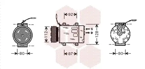 компресор за климатик VAN WEZEL 4300K286