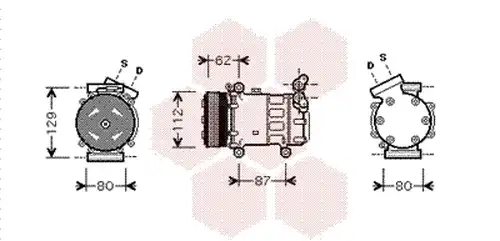 компресор за климатик VAN WEZEL 4300K331