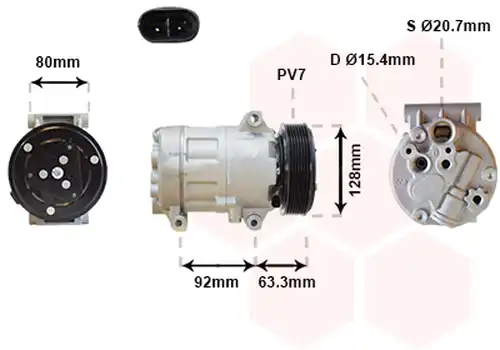 компресор за климатик VAN WEZEL 4300K369