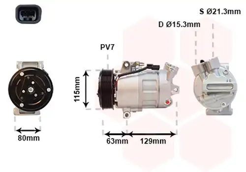компресор за климатик VAN WEZEL 4300K384