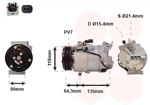 компресор за климатик VAN WEZEL 4300K394