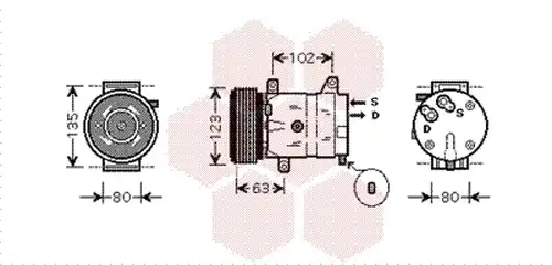 компресор за климатик VAN WEZEL 4300K404