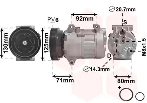 компресор за климатик VAN WEZEL 4300K441