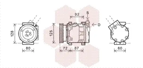 компресор за климатик VAN WEZEL 4300K468
