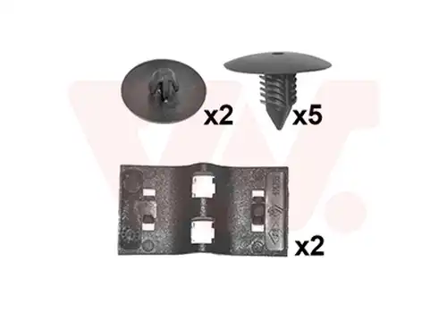 монтажен комплект, капак на двигателя VAN WEZEL 4377797