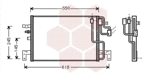 кондензатор, климатизация VAN WEZEL 47005048
