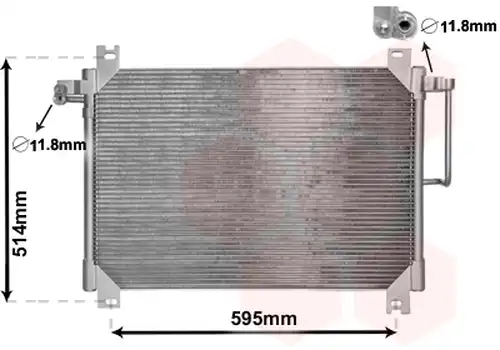 кондензатор, климатизация VAN WEZEL 47005074