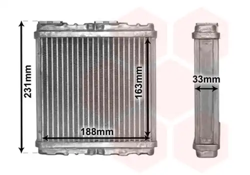 топлообменник, отопление на вътрешното пространство VAN WEZEL 47006081