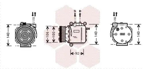 компресор за климатик VAN WEZEL 4700K053