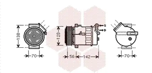 компресор за климатик VAN WEZEL 4700K067