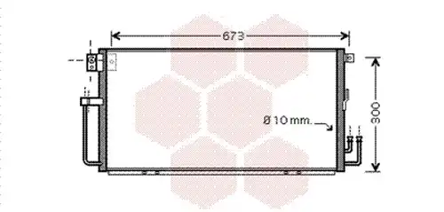 кондензатор, климатизация VAN WEZEL 51005064