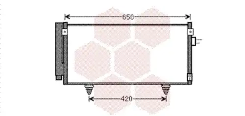 кондензатор, климатизация VAN WEZEL 51005077