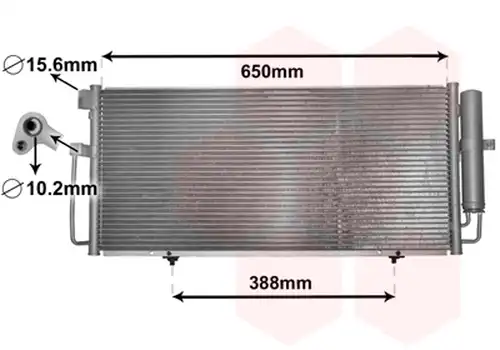 кондензатор, климатизация VAN WEZEL 51005078