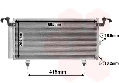 кондензатор, климатизация VAN WEZEL 51005084