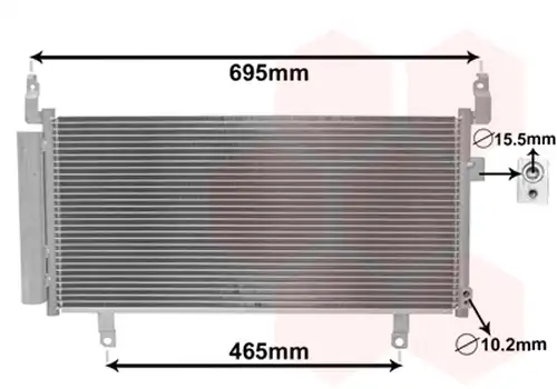 кондензатор, климатизация VAN WEZEL 51005104