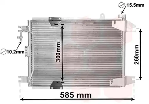 кондензатор, климатизация VAN WEZEL 52005132