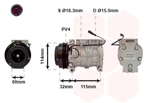 компресор за климатик VAN WEZEL 5200K110